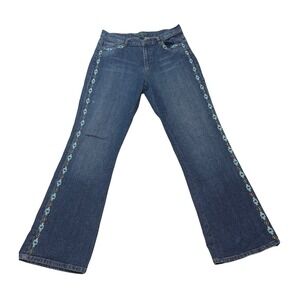 LAUREN JEANS CO. Ralph Lauren Santa Fe-Inspired Hand Beaded Vintage Jeans 10 30